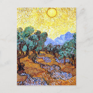 Olive Trees in the Sun Van Gogh Postcard
