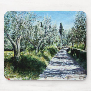 OLIVE TREES IN TUSCANY MOUSE MAT