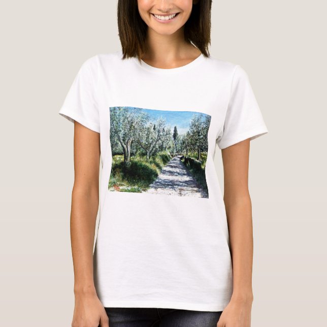 OLIVE TREES IN TUSCANY T-Shirt (Front)