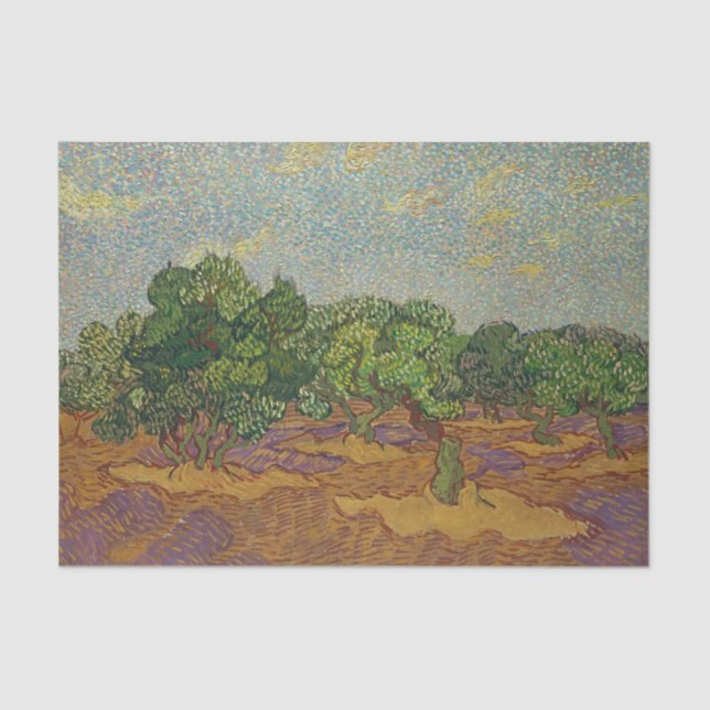 Olive Trees, Van Gogh, Decoupage Tissue Paper (Front)