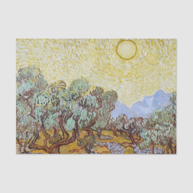 Olive Trees Van Gough Decoupage Paper (Front)