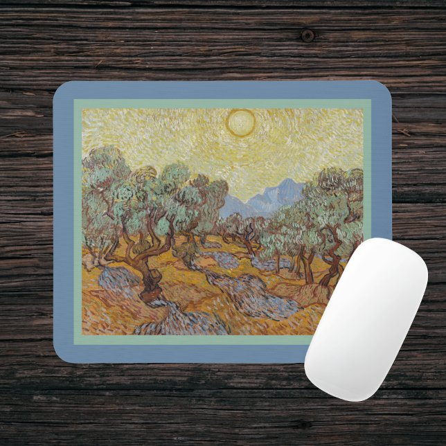 Olive Trees Vincent Van Gogh Impressionism Replica Mouse Mat (Creator Uploaded)