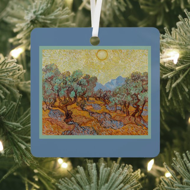 Olive Trees Vincent Van Gogh Impressionist Replica Metal Tree Decoration (Insitu)
