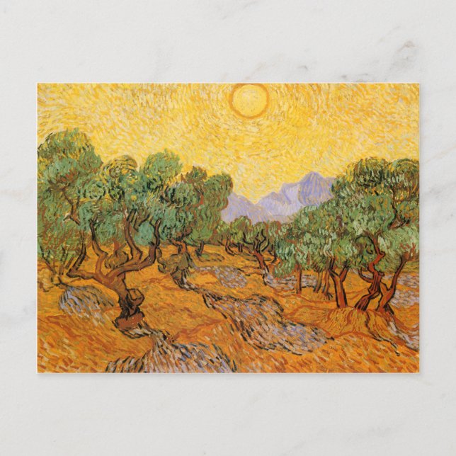 Olive Trees, Vincent Van Gogh Postcard (Front)
