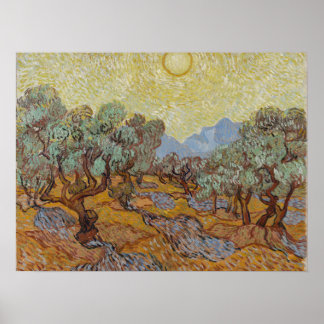 Olive Trees, Vincent van Gogh Poster