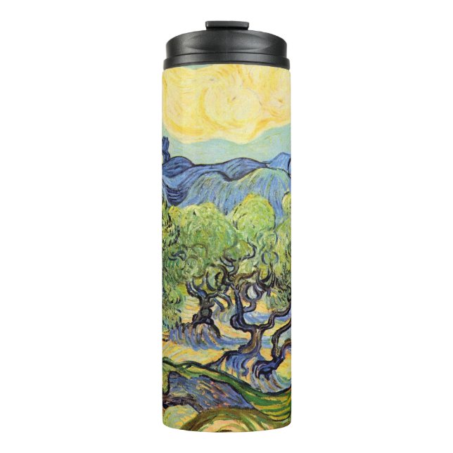 Olive Trees with Alpilles by Vincent van Gogh Thermal Tumbler (Front)