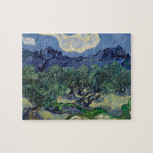 Olive Trees with the Alpilles by Vincent van Gogh Jigsaw Puzzle (Horizontal)