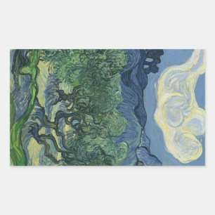 Olive Trees with the Alpilles in the Background Rectangular Sticker