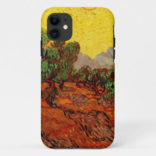 Olive Trees with Yellow Sky and Sun iPhone 11 Case