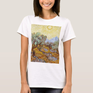 Olive Trees with yellow sky and sun  T-Shirt