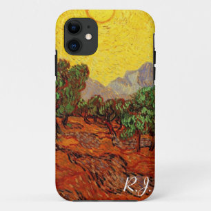 Olive Trees with Yellow Sky and Sun, van Gogh iPhone 11 Case