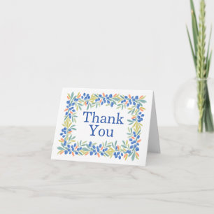 Olive Vines Coastal Thank You Card