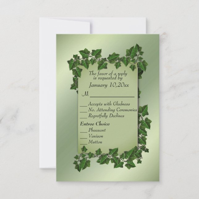 Olive Vines RSVP w Entree Card (Front)