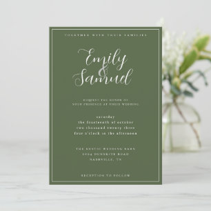 Olive Wedding Invitation