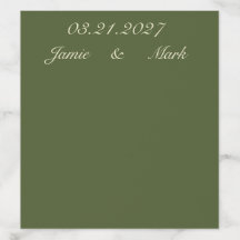 Olive Wedding Invitation Envelope Liner