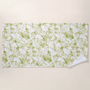 olive-white abstract fashionable modern pattern beach towel