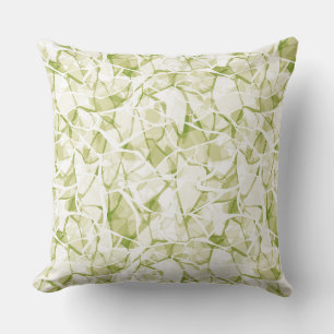 olive-white abstract fashionable modern pattern cushion