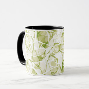 olive-white abstract fashionable modern pattern mug