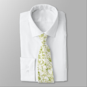 olive-white abstract fashionable modern pattern tie