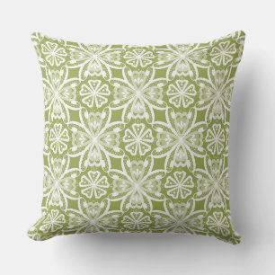 Olive white lace retro lace  cushion