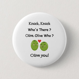 Olive You 6 Cm Round Badge