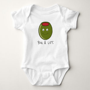 Olive You A Lot One-Piece Baby T-Shirt Bodysuit