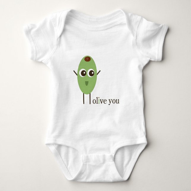 Olive You Baby Bodysuit (Front)