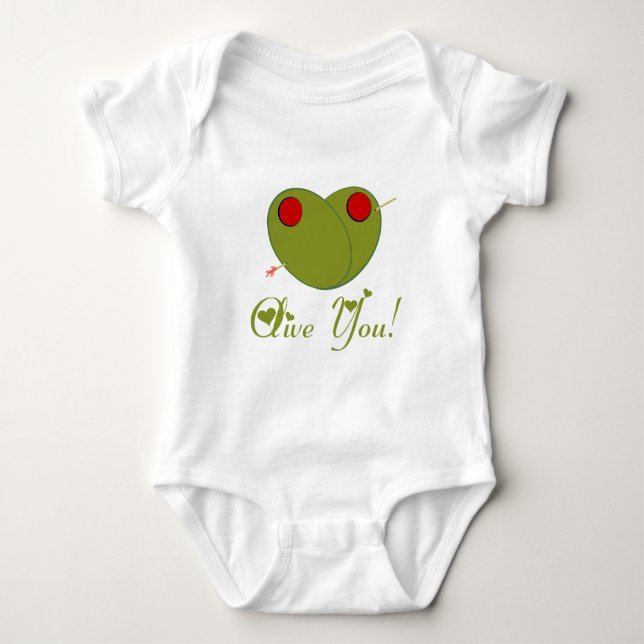Olive You! Baby Bodysuit (Front)