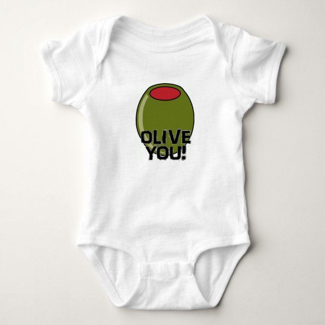 Olive You Baby Bodysuit (Front)