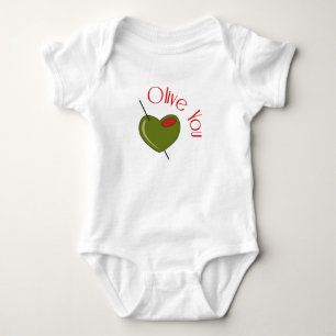 Olive You Baby Bodysuit