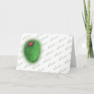 Olive you! card