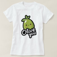 Olive You – Cute Kawaii Olive Pun Design