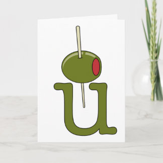 Olive You - I Love You Card