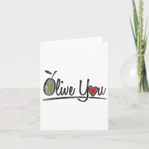Olive You - Love Pun Card