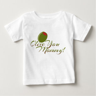 "Olive You Mummy" Cute Baby bodysuit