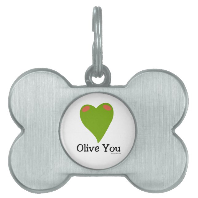Olive You Pet ID Tag (Front)