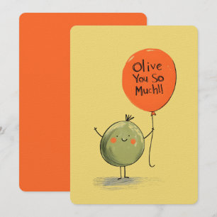 Olive You So Much – A Balloon and Smile Invitation