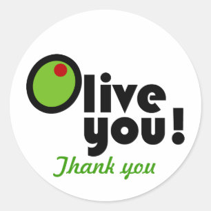 Olive You! Thank you sticker