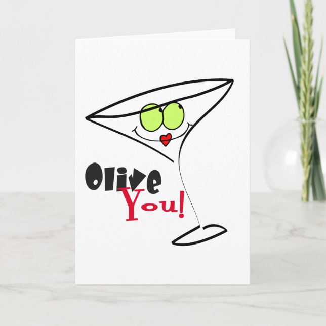 Olive You Valentine's Cards (Front)