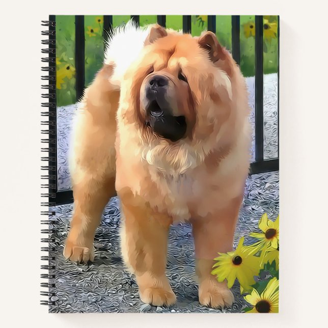 OLIVER  Chow Chow  8 1/2x11 spiral notebook (Front)