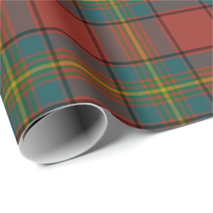 Oliver Clan Red Tartan Wrapping Paper