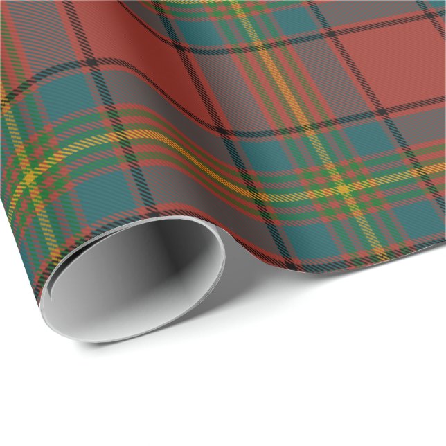Oliver Clan Red Tartan Wrapping Paper (Roll Corner)