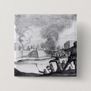 Oliver Cromwell Besieges the Drogheda in 1649-50 15 Cm Square Badge