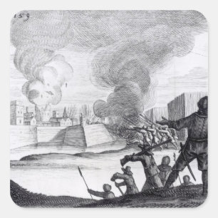 Oliver Cromwell Besieges the Drogheda in 1649-50 Square Sticker