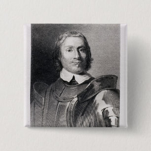Oliver Cromwell , Lord Protector of England 15 Cm Square Badge