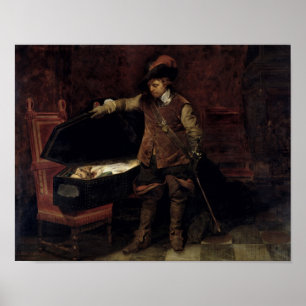 Oliver Cromwell  Opening the Coffin of Charles Poster