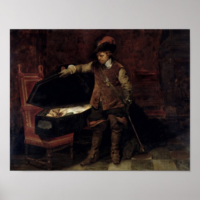 Oliver Cromwell  Opening the Coffin of Charles Poster (Front)