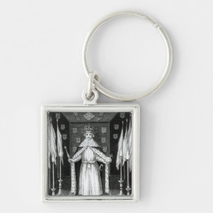 Oliver Cromwell standing in state; Key Ring