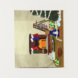 Oliver Decorates for Christmas Tapestry