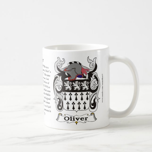 Oliver Family Coat of Arms Mug (Right)